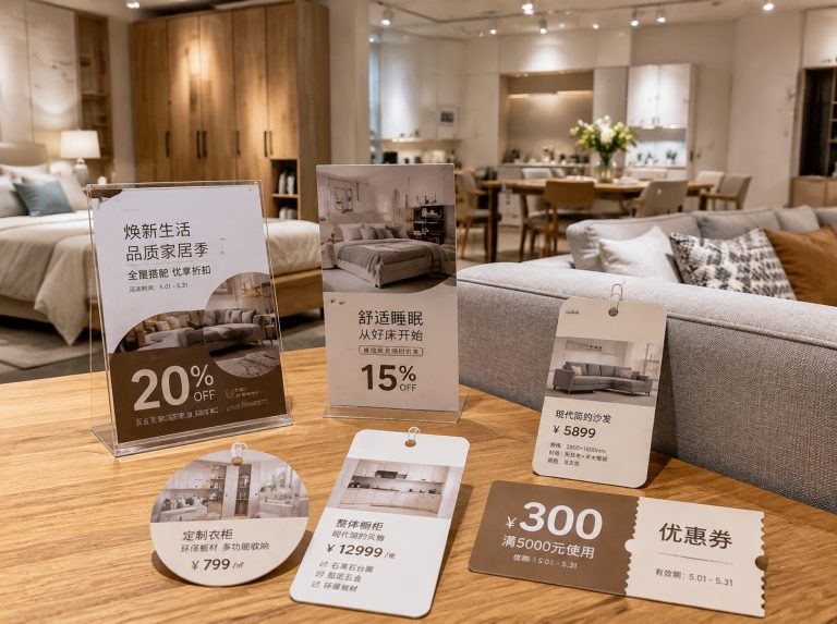 淅川县家具门店单页海报与吊牌